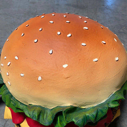 Double Cheeseburger With Bracket Over Sized Statue - LM Treasures Life Size Statues & Prop Rental