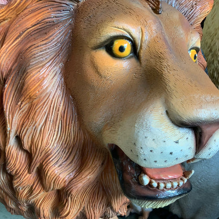 Lion Walking Life Size Statue - LM Treasures 