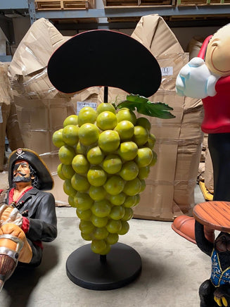 Green Grapes Over Size Statue With Menu Board - LM Treasures 