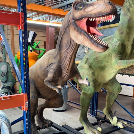 T-Rex Dinosaur On Base Life Size Statue - LM Treasures 
