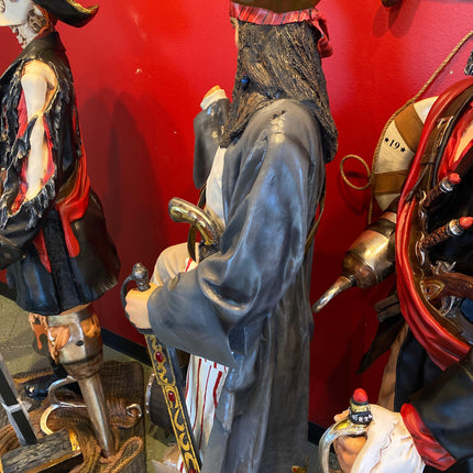 Pirate on Barrel Holding a Beer Life Size Statue - LM Treasures 