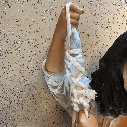 Pirate Hanging on Rope Life Size Statue - LM Treasures 