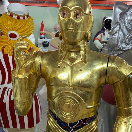 Gold Android Droid Butler Detective Life Size Statue - LM Treasures 
