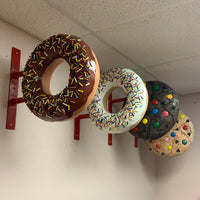 Hanging White Donut Over Sized Statue - LM Treasures Life Size Statues & Prop Rental