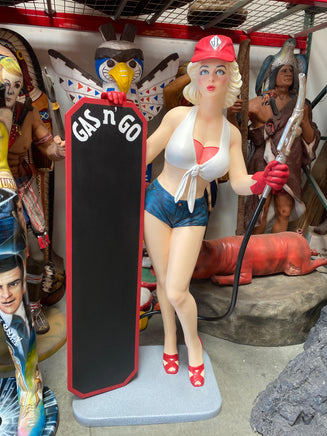 Gasoline Girl Menu Life Size Statue - LM Treasures 