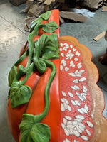 Pumpkin Bench Life Size Statue - LM Treasures 