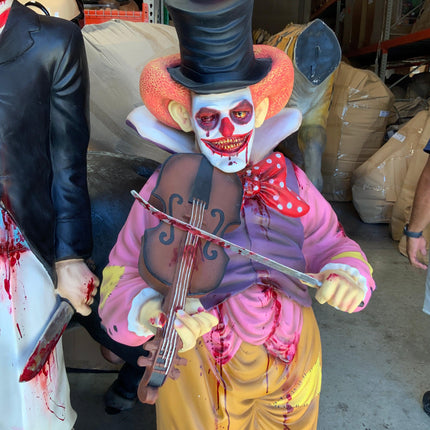 Scary Clown Playing Violin Life Size Statue - LM Treasures 