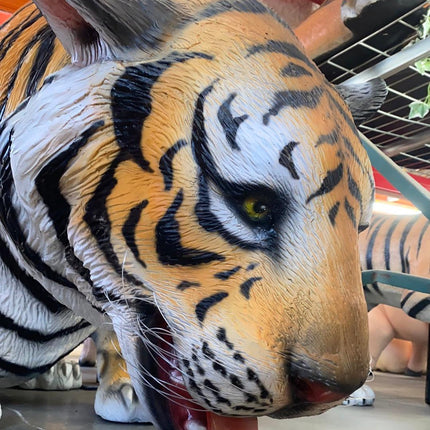 Bengal Tiger Drinking Life Size Statue - LM Treasures 