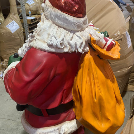 Santa Claus With Bag Christmas Life Size Statue - LM Treasures 