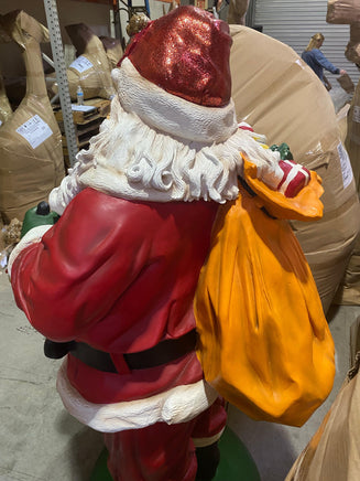 Santa Claus With Bag Christmas Life Size Statue - LM Treasures 