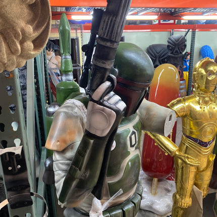 Green Boba Space Trooper Life Size Statue - LM Treasures 