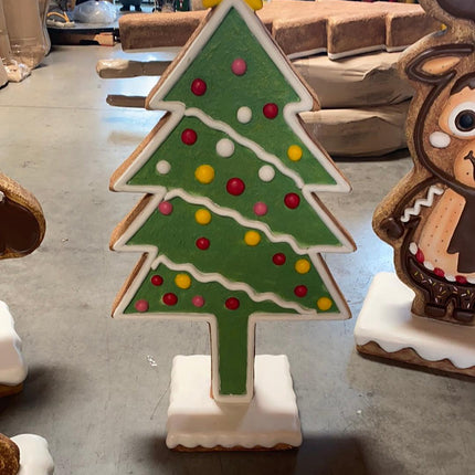 Small Gingerbread Christmas Tree Statue - LM Treasures 