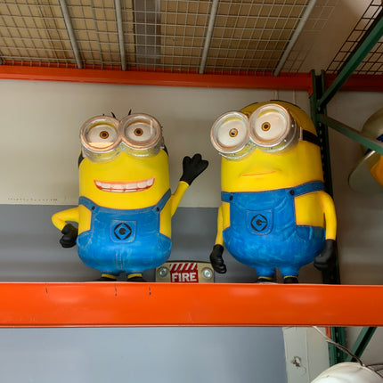 Cartoon Yellow Minion Waving Statue - LM Treasures 