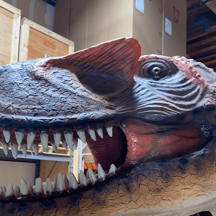 Orange Allosaurus Dinosaur Life Size Statue - LM Treasures 