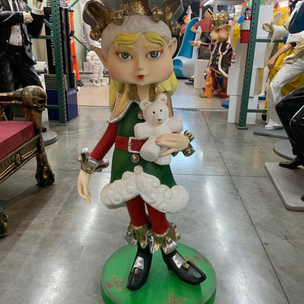 Christmas Elf Girl Over Sized Statue - LM Treasures 