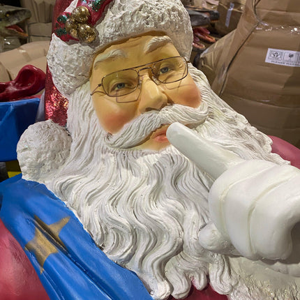 Santa Claus With Sack Life Size Christmas Statue - LM Treasures 