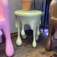 Mint Green Melting Side Table Dripping Statue - LM Treasures 