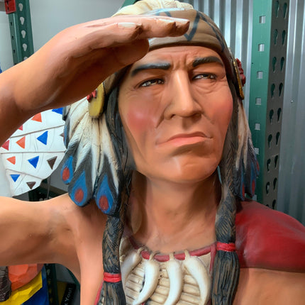 Tobacco Indian Chief Cigar Store Life Size Statue - LM Treasures 