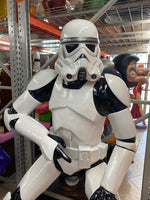 White Space Trooper In Action Life Size Statue - LM Treasures 