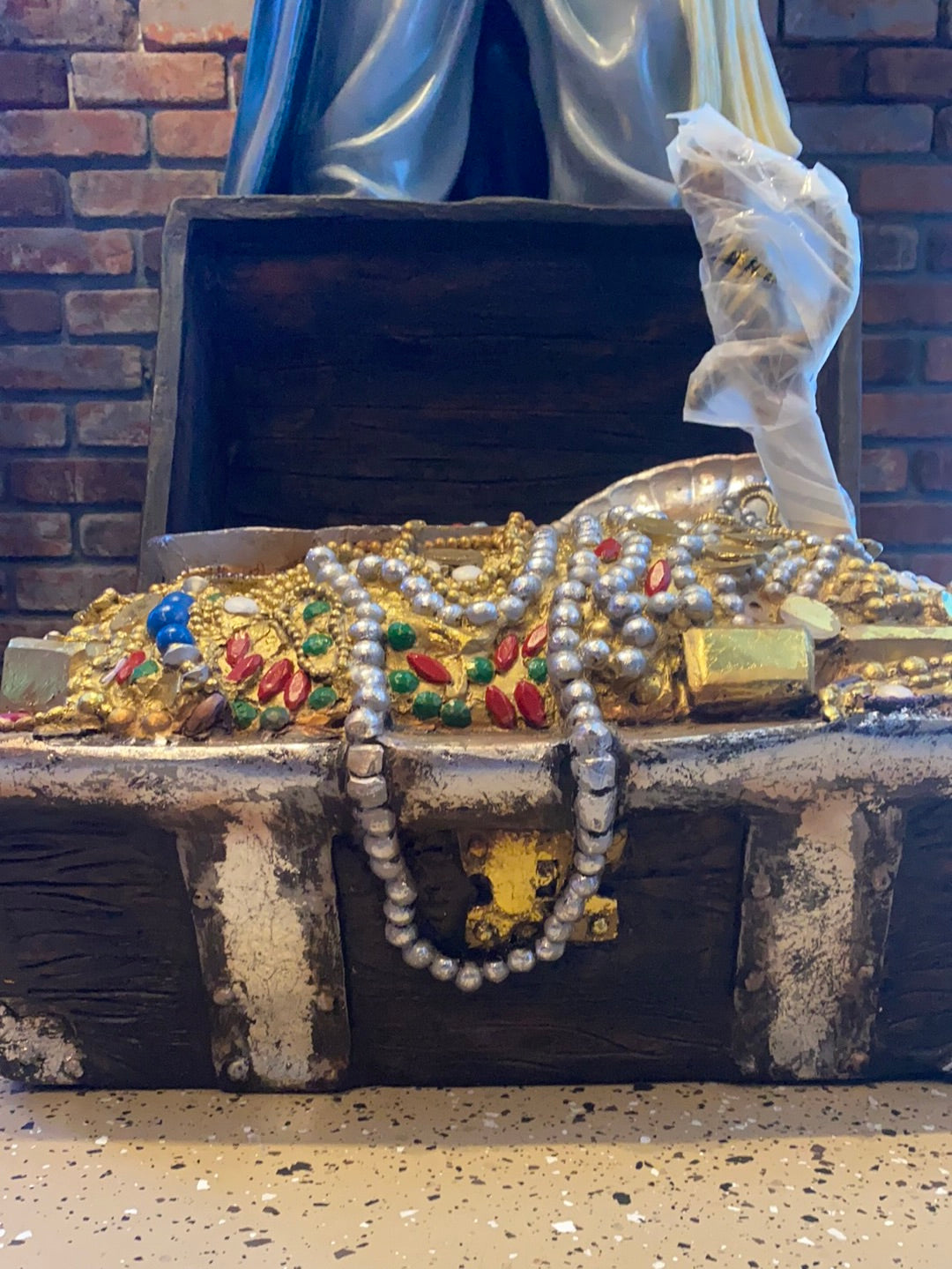 Large Opened Treasure Chest Life Size Statue LM Treasures