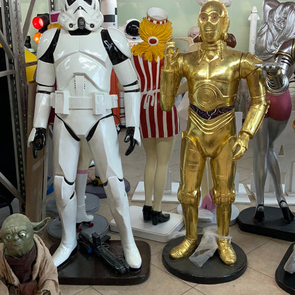 Gold Android Droid Butler Detective Life Size Statue - LM Treasures 