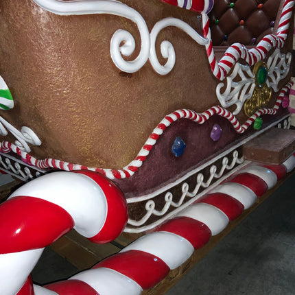 Gingerbread Sleigh Life Size Statue - LM Treasures 
