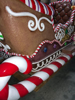 Gingerbread Sleigh Life Size Statue - LM Treasures Life Size Statues & Prop Rental