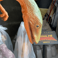 Compsognathus Dinosaur On Rock Life Size Statue - LM Treasures Life Size Statues & Prop Rental