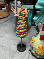 Small Rainbow Cone Lollipop Over Sized Statue - LM Treasures 