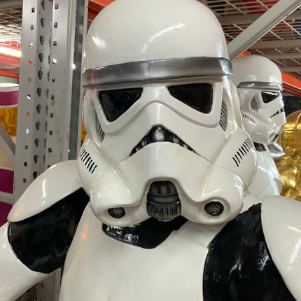 White Space Trooper In Action Life Size Statue - LM Treasures 