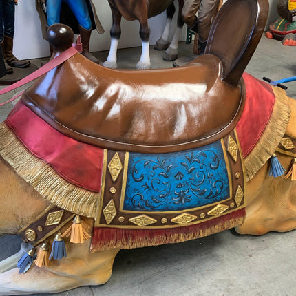 Laying Camel With Saddle Life Size Nativity Statue - LM Treasures 