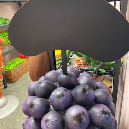 Purple Grapes Over Size Statue With Menu Board - LM Treasures 