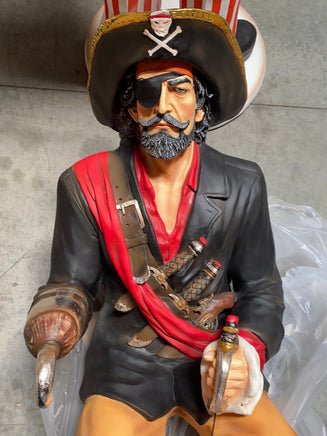 Sitting Captain Hook Life Size Statue - LM Treasures 