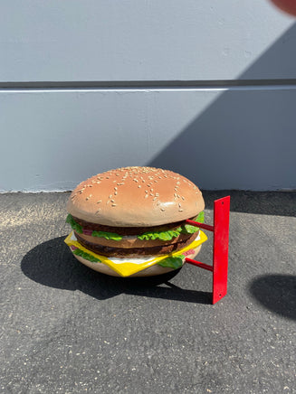 Double Cheeseburger Hanging Over Sized Statue - LM Treasures Life Size Statues & Prop Rental