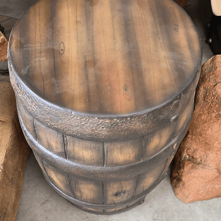 Old Small Resin Barrel Statue - LM Treasures 