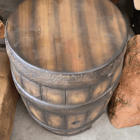 Old Small Resin Barrel Statue - LM Treasures 