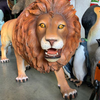 Lion Walking Life Size Statue - LM Treasures 