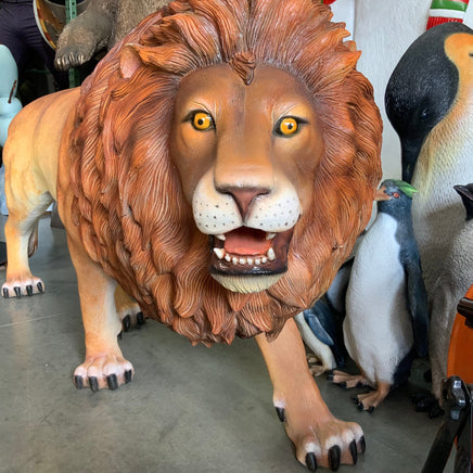 Lion Walking Life Size Statue - LM Treasures 