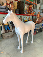 White Horse Standing Life Size Statue - LM Treasures 
