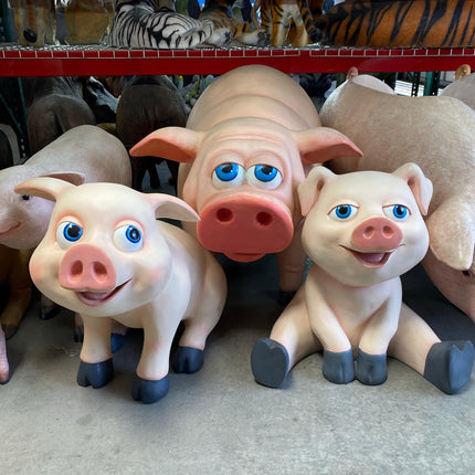 Comic Pig Standing Life Size Statue - LM Treasures 