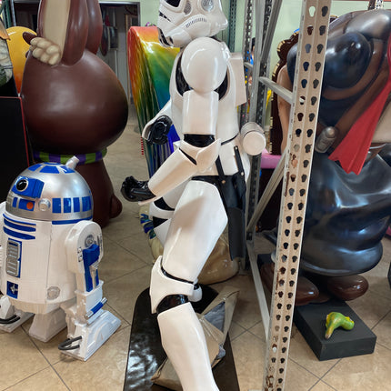 White Space Trooper In Action Life Size Statue - LM Treasures 
