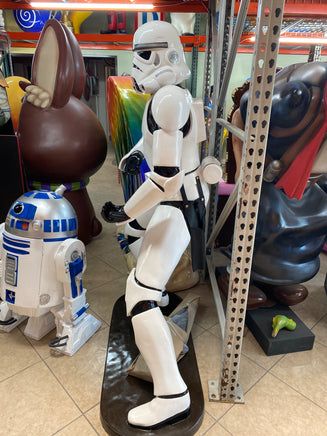 White Space Trooper In Action Life Size Statue - LM Treasures 