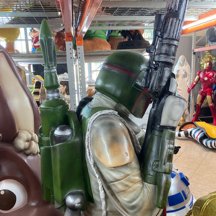 Green Boba Space Trooper Menu Board Life Size Statue - LM Treasures 