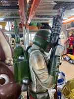 Green Boba Space Trooper Menu Board Life Size Statue - LM Treasures 