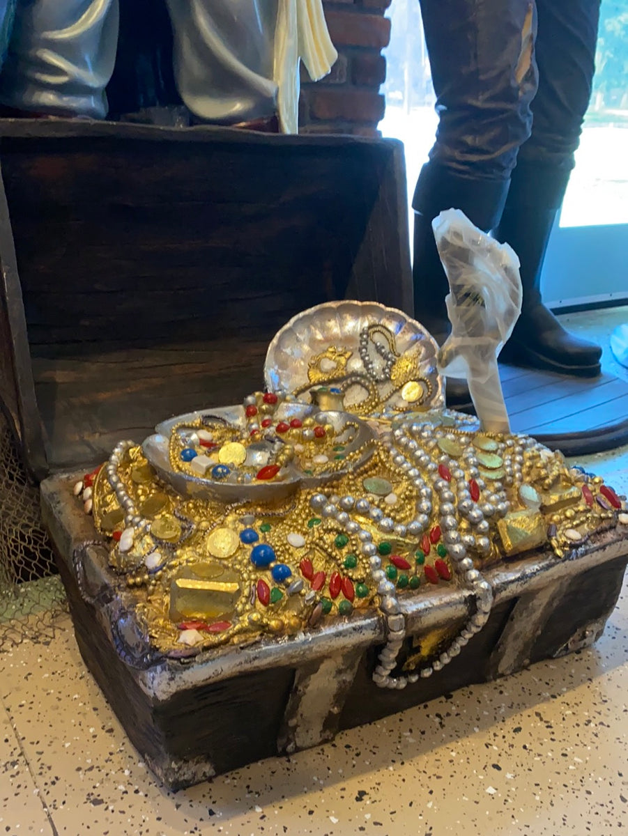 Large Opened Treasure Chest Life Size Statue LM Treasures