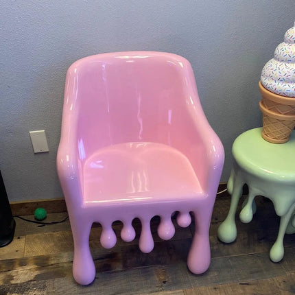 Pink Melting Chair Dripping Statue - LM Treasures 
