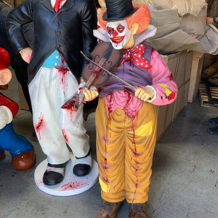 Scary Clown Playing Violin Life Size Statue - LM Treasures 