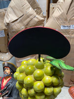 Green Grapes Over Size Statue With Menu Board - LM Treasures 