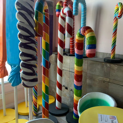 Peppermint Candy Cane Over Sized Statue - LM Treasures 