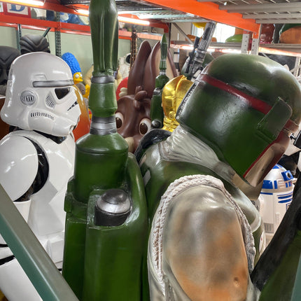 Green Boba Space Trooper Life Size Statue - LM Treasures 